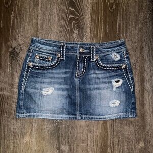 Miss me denim mid rise skirt